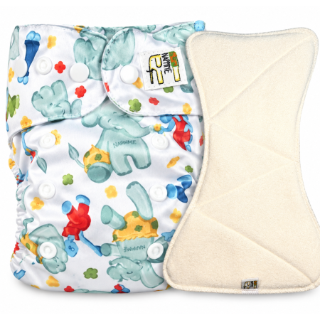 Pieluszka Wielorazowa AIO Kieszonka coolmax z wkładem klepsydrowym OS 6–15 kg - Nappimiś | NappiMe®