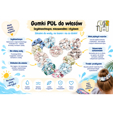 Gumka do włosów PUL Mini – Piórka | NappiMe®