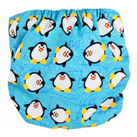 Pieluszka wielorazowa Kieszonka Coolmax NB 1,5-8 kg – Pingwiny | NappiMe®