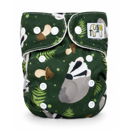 Pieluszka wielorazowa Kieszonka Bambus OS 6–15 kg – Borsuki | NappiMe®
