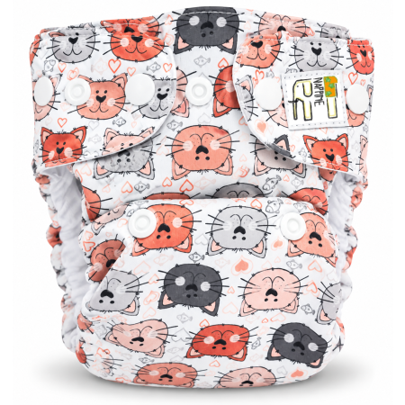 Pieluszka wielorazowa Kieszonka Bambus NB 1,5-8 kg – Koty | NappiMe®