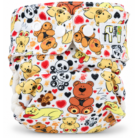 Pieluszka wielorazowa Kieszonka Bambus NB 1,5-8 kg – Misie | NappiMe®