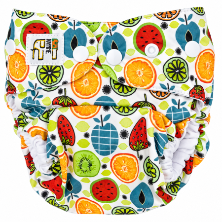 Pieluszka wielorazowa Kieszonka Coolmax NB 1,5-8 kg – Owocowy Mix | NappiMe®