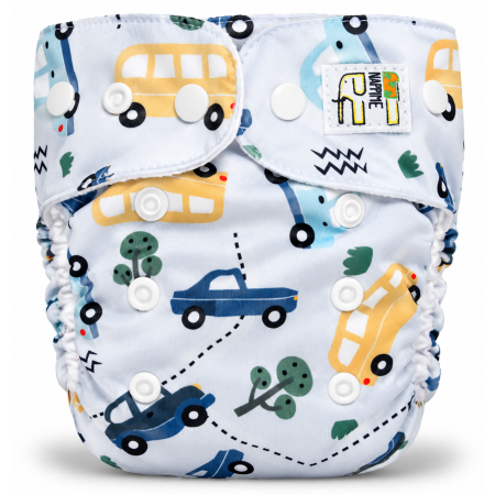 Pieluszka wielorazowa Kieszonka Mikropolar OS 6–15 kg – Samochody | NappiMe®