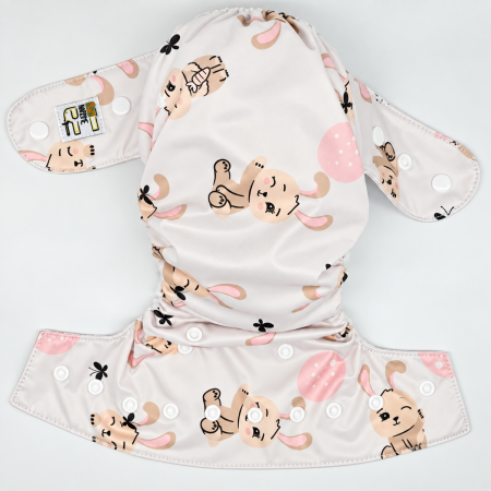 Pieluszka wielorazowa Kieszonka Mikropolar NB 1,5-8 kg – Króliczki | NappiMe®