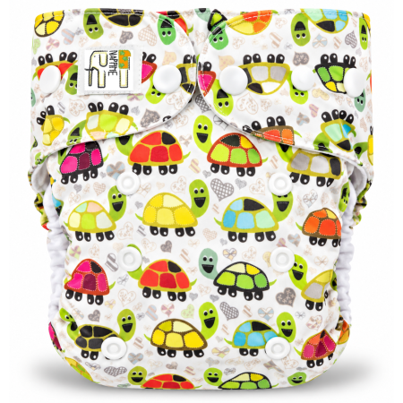 Pieluszka wielorazowa Kieszonka Mikropolar OS 6–15 kg – Żółwie | NappiMe®