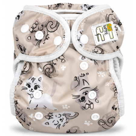 Pieluszka wielorazowa otulacz PUL OS 6–15 kg – Kotki | NappiMe®