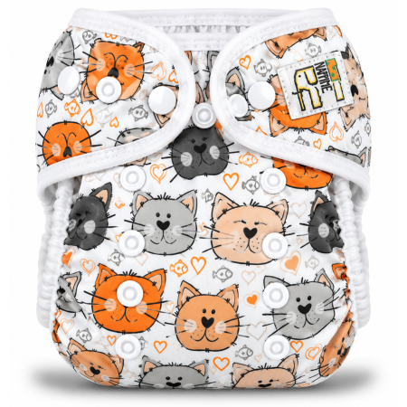 Pieluszka wielorazowa otulacz PUL OS 6–15 kg – Koty | NappiMe®