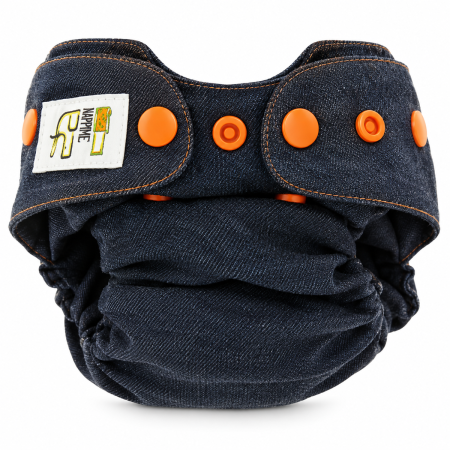 Pieluszka wielorazowa Otulacz Wełniany NB 1,5-8 kg – Jeans | NappiMe®