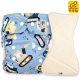 Pieluszka Wielorazowa AIO Kieszonka coolmax z wkładem klepsydrowym OS 6–15 kg - Koparki | NappiMe®