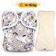 Pieluszka Wielorazowa AIO PUL ze skrzydełkami OS 6–15 kg - Jednorożce | NappiMe®