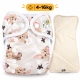 Pieluszka Wielorazowa AIO PUL ze skrzydełkami OS 6–15 kg - Króliczki | NappiMe®