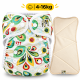 Pieluszka Wielorazowa AIO PUL z wkladem klepsydrowym OS 6–15 kg - Pawie | NappiMe®