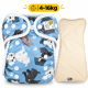 Pieluszka Wielorazowa AIO PUL ze skrzydełkami OS 6–15 kg - Pieski Niebieskie | NappiMe®