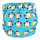 Pieluszka wielorazowa Kieszonka Coolmax NB 1,5-8 kg – Pingwiny | NappiMe®
