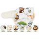 Pieluszka wielorazowa Kieszonka Bambus OS 6–15 kg – Safari | NappiMe®