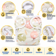 Pieluszka wielorazowa Kieszonka Coolmax ze skrzydełkami OS 6–15 kg – Balony Zielone | NappiMe®