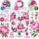 Pieluszka wielorazowa Kieszonka Mikropolar NB 1,5-8 kg – Piwonie | NappiMe®