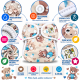 Pieluszka wielorazowa otulacz PUL OS 6–15 kg – Misie Miętowe | NappiMe®