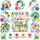 Pieluszka wielorazowa otulacz PUL OS 6–15 kg – Pawie | NappiMe®