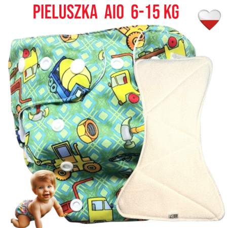 Pieluszka Wielorazowa AIO Kieszonka Coolmax  BUDOWA  NappiMe