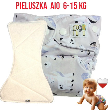 Pieluszka Wielorazowa AIO Kieszonka Coolmax JEDNOROŻCE  NappiMe
