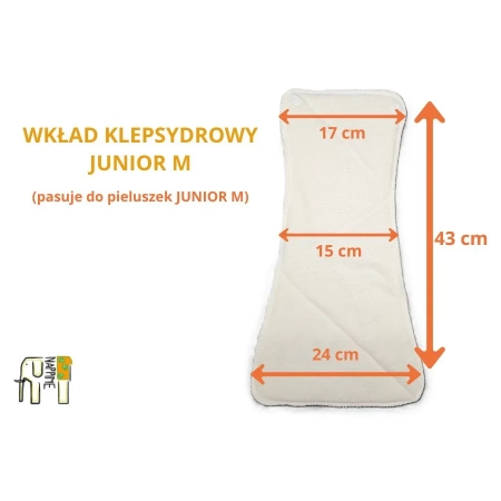Pielucha JUNIOR z wkładem M - ZEBRA