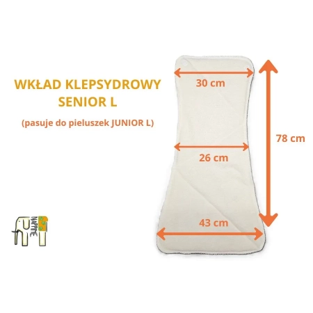 Pielucha dla dorosłych z wkładem L - ZEBRA