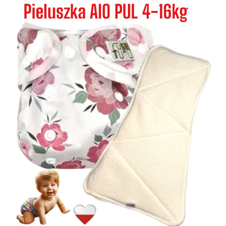 Pieluszka Wielorazowa AIO PUL PIWONIE NappiMe