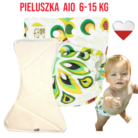 Pieluszka Wielorazowa AIO Kieszonka Coolmax PAWIE  NappiMe