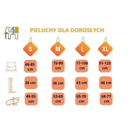 Pielucha dla dorosłych z wkładem S - ZEBRA