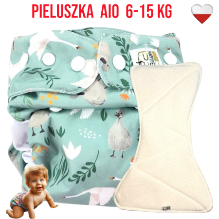 Pieluszka Wielorazowa AIO Kieszonka Mikropolar BRZYDKIE KACZĄTKO  NappiMe